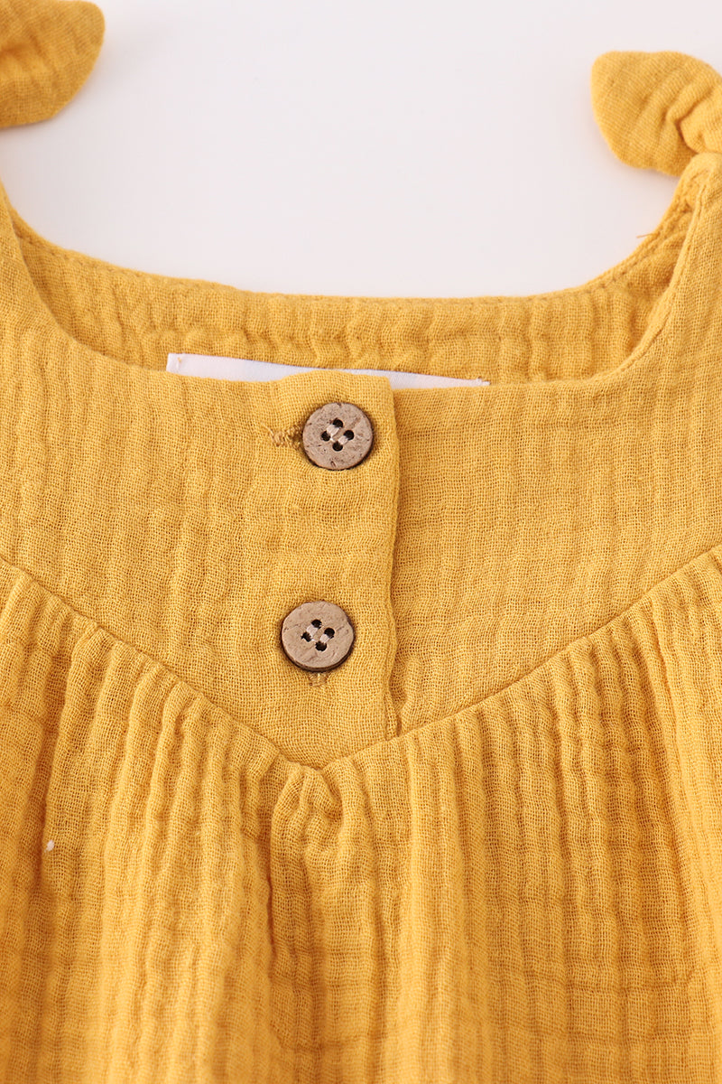 Yellow muslin bow bubble