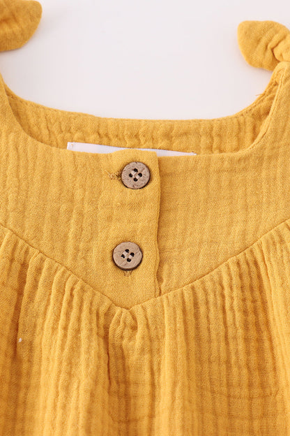 Yellow muslin bow bubble