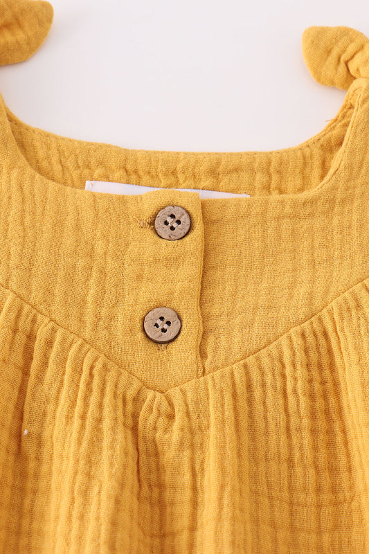 Yellow muslin bow bubble