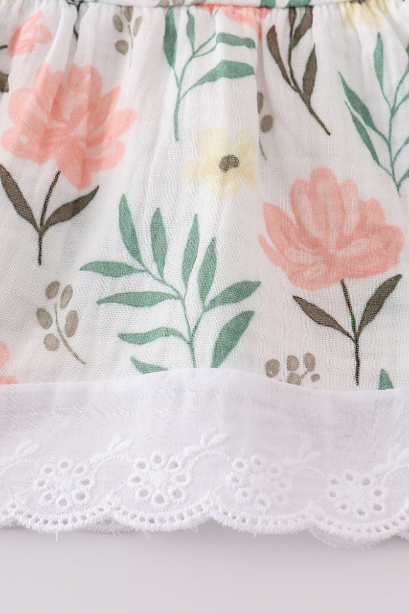 Muslin Floral Baby Set