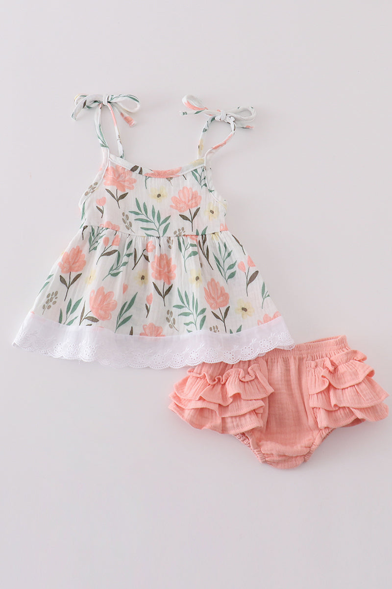 Muslin Floral Baby Set