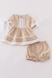 Sand Lace Ruffle Baby Set