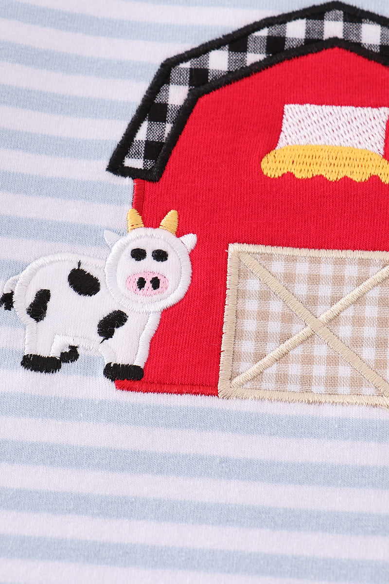 Red Stripe Farm Girl Romper