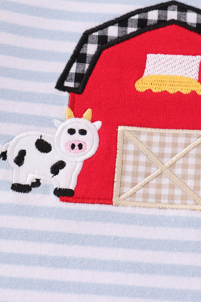 Red Stripe Farm Girl Romper