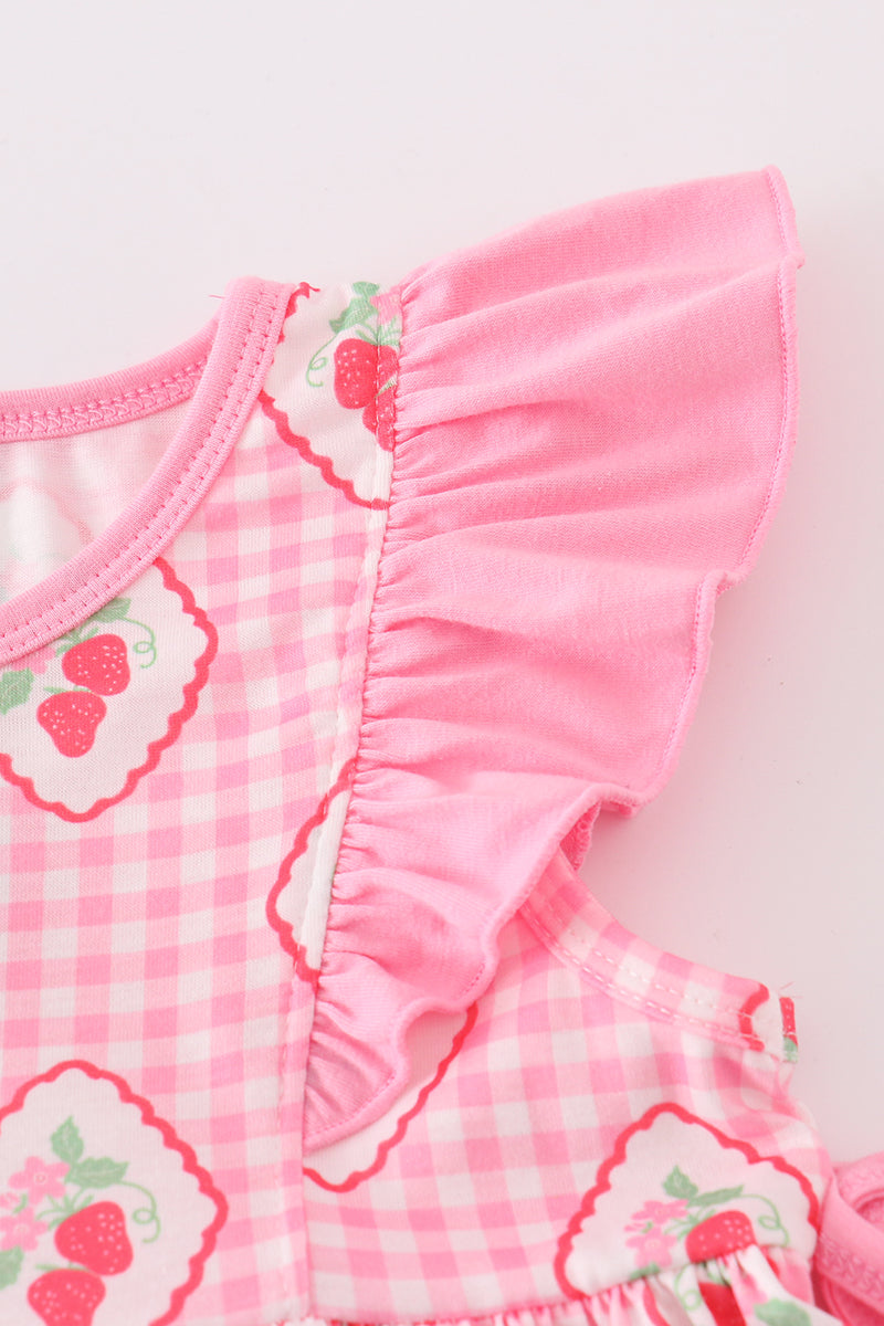 Pink Strawberry Girl Dress