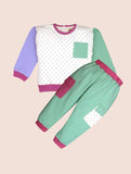 Girls Multicolored Jogger Set