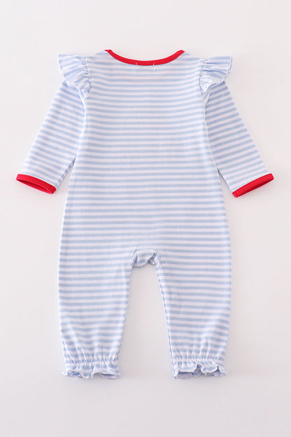 Red Stripe Farm Girl Romper